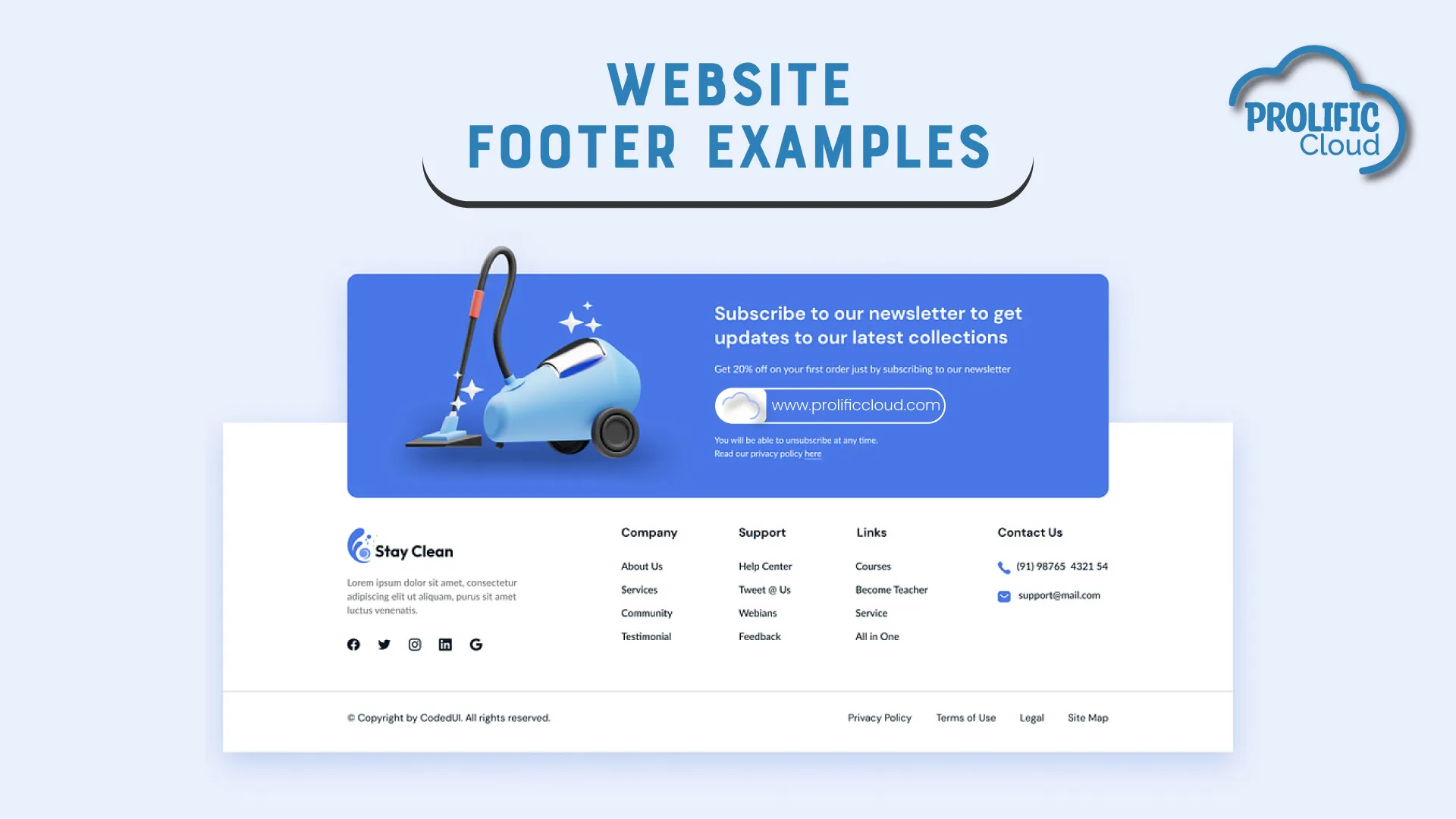 Website Footer Examples