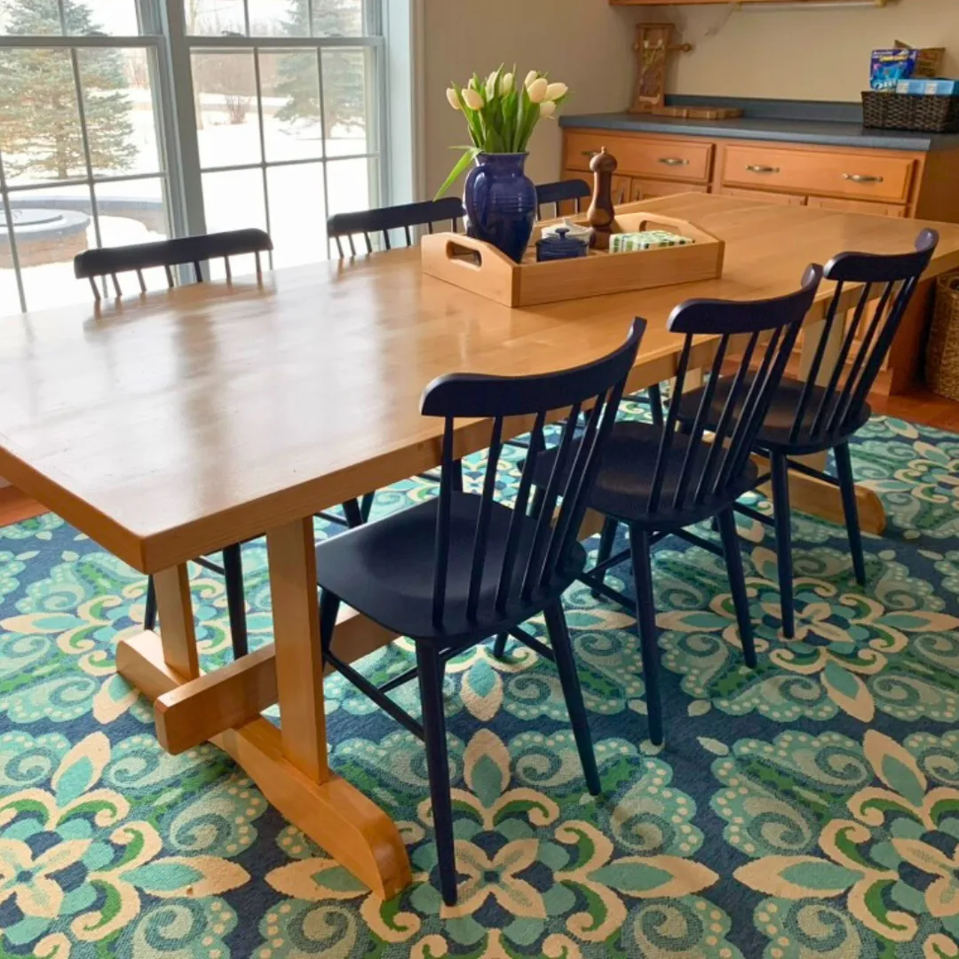 hickory dining table custom made
