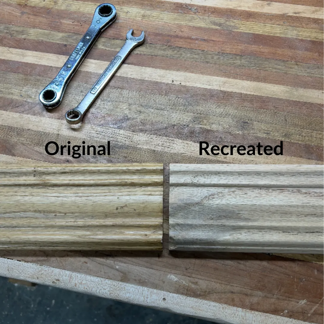 molding recreated from a customer's original molding