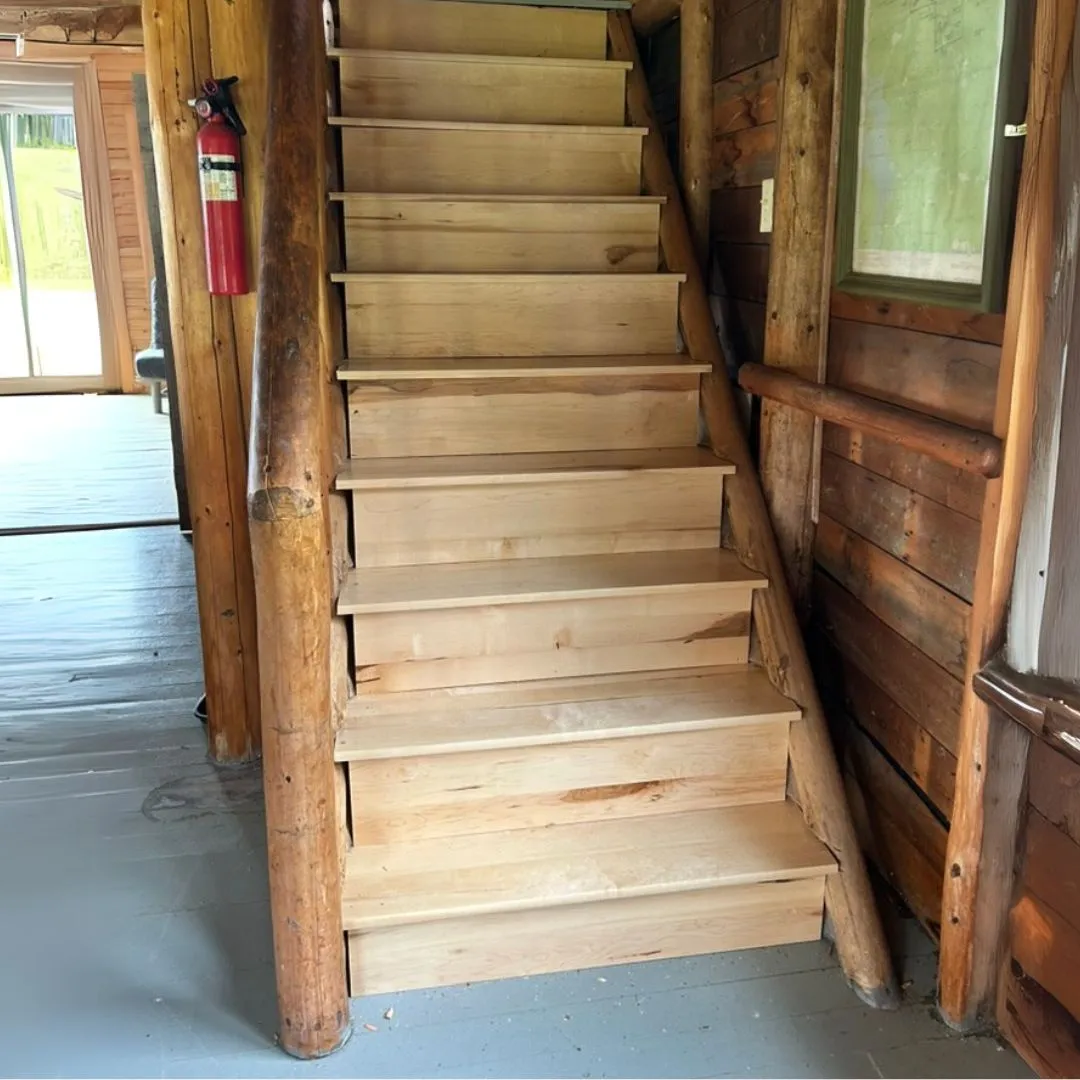 new stairs at a camp